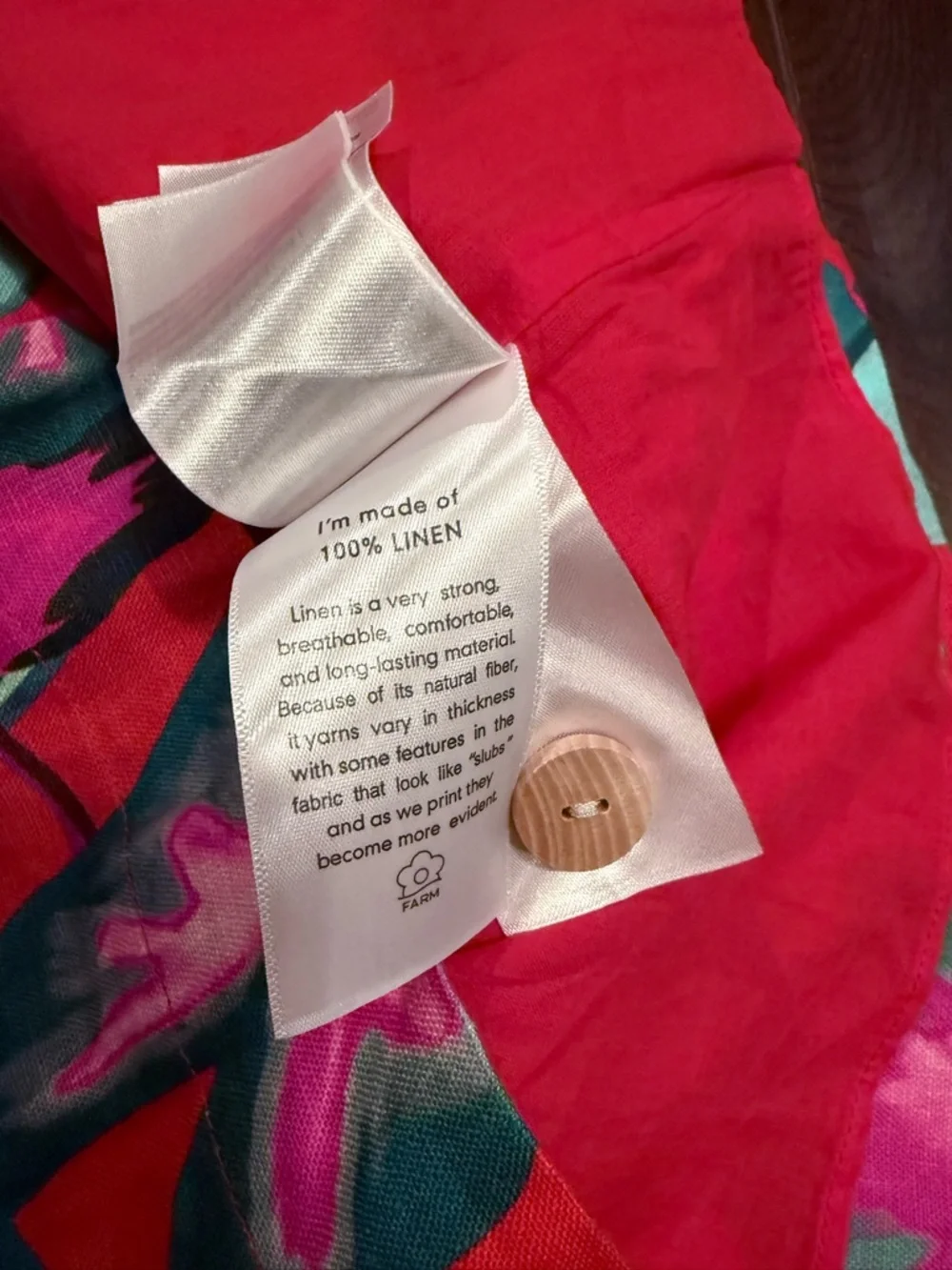 NWT Farm Rio Summer Foliage Linen Mini Dress Size S - Picture 5 of 5